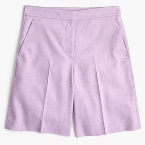 NWT J. Crew Stretch Linen Bermuda Short in Lilac